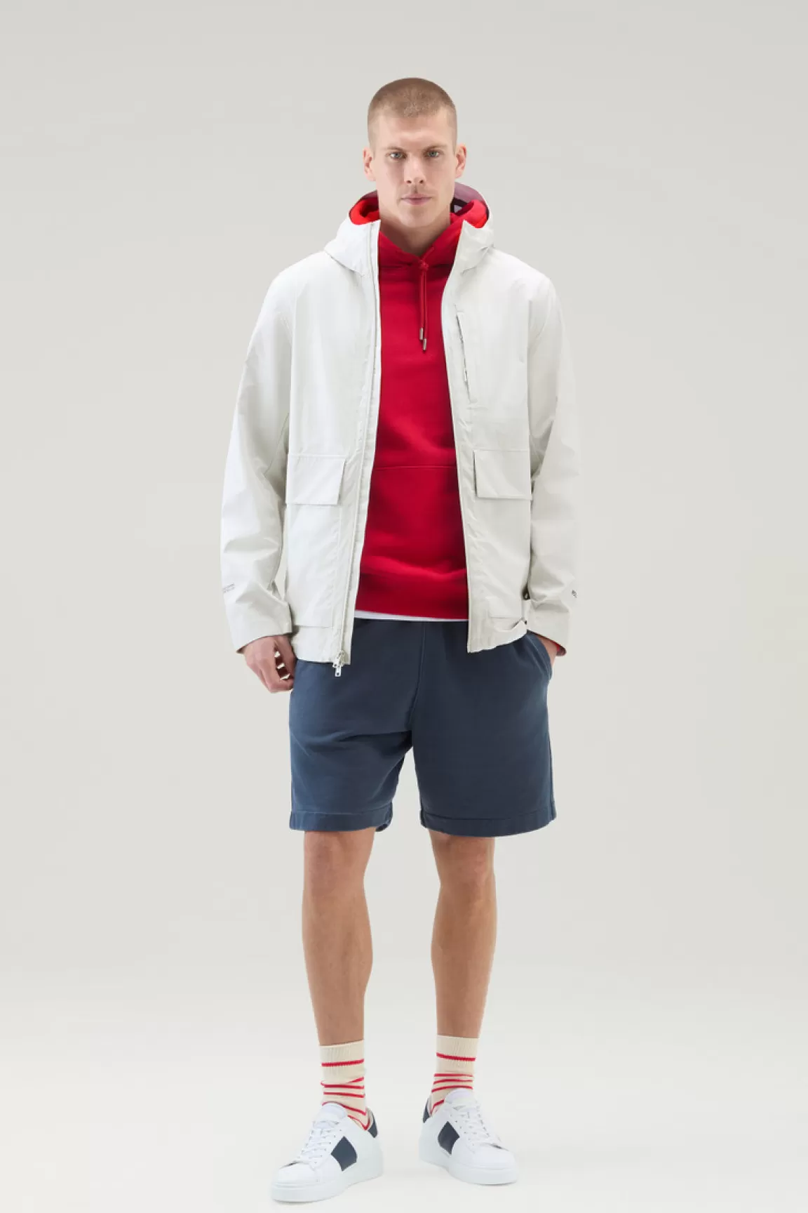 Woolrich Mountain-jack Van WINDSTOPPER GORE-TEX Stone Cheap