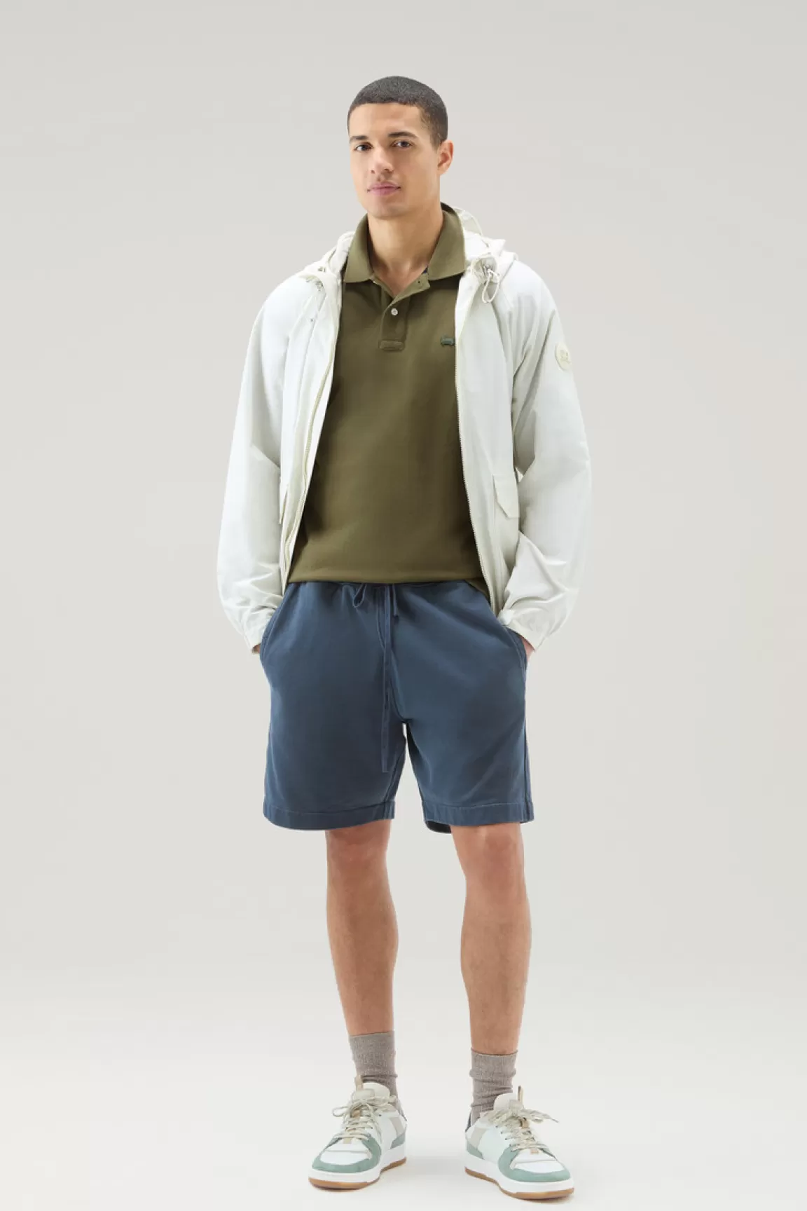 Woolrich Poloshirt Van Zuiver Katoenen Piqué Lake Olive Discount