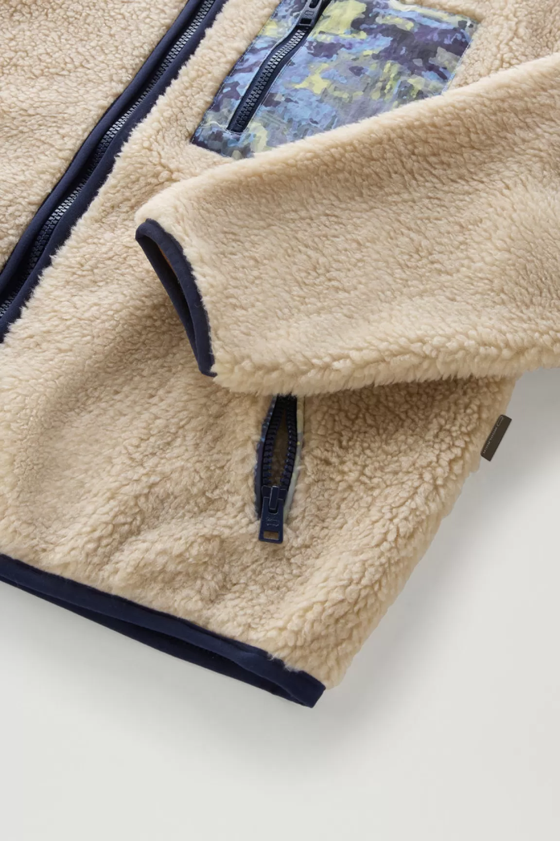 Woolrich Sherpafleece Met Col En Details In CORDURA Textiel Light Oak Best Sale