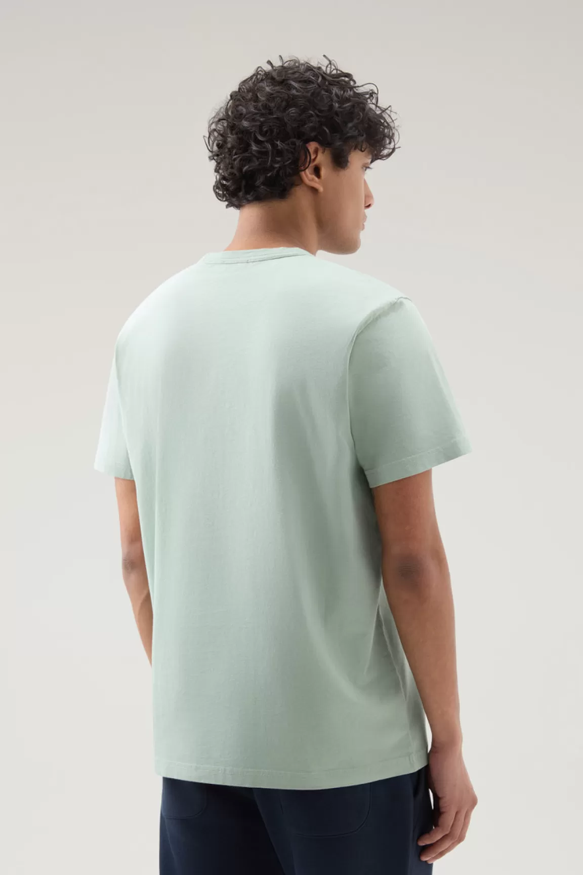 Woolrich T-shirt Voor Jongens Van Zuiver Katoen Met Grafische Print Sage Shop