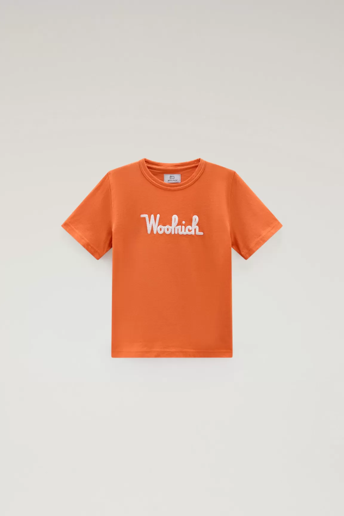 Woolrich Zuiver Katoenen T-shirt Met Borduursel Koi Discount