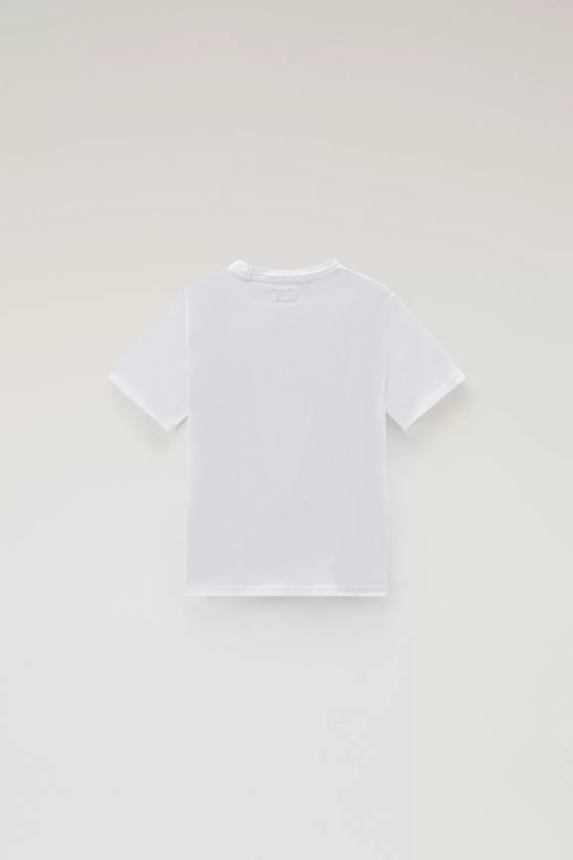 Woolrich Zuiver Katoenen T-shirt Met Borduursel Bright White New